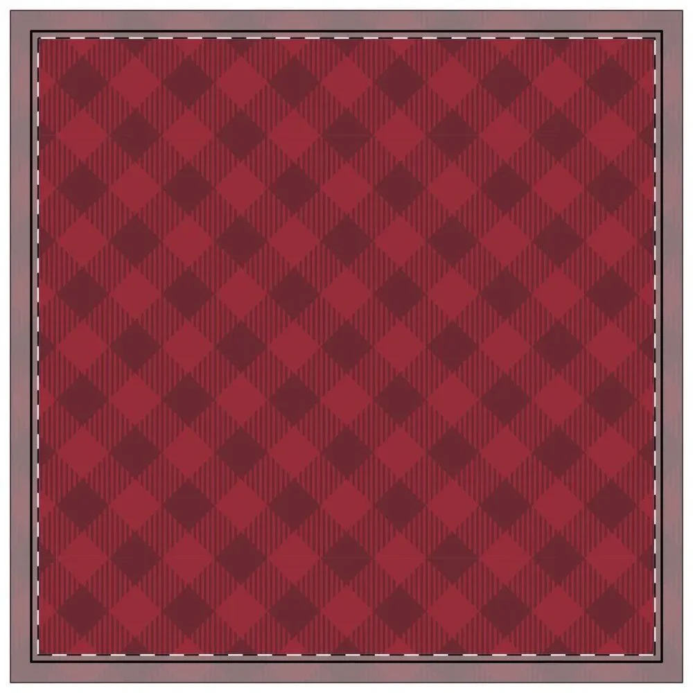 NWT Porter Anna- Crimson & Cream  Cotton Napkin 4-set, Gingham